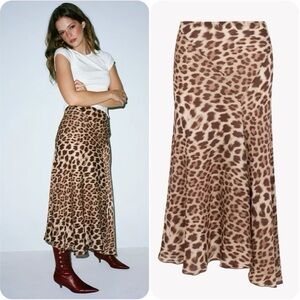 Realisation THE PIXIE in Wild Leopard Print Maxi Skirt S
